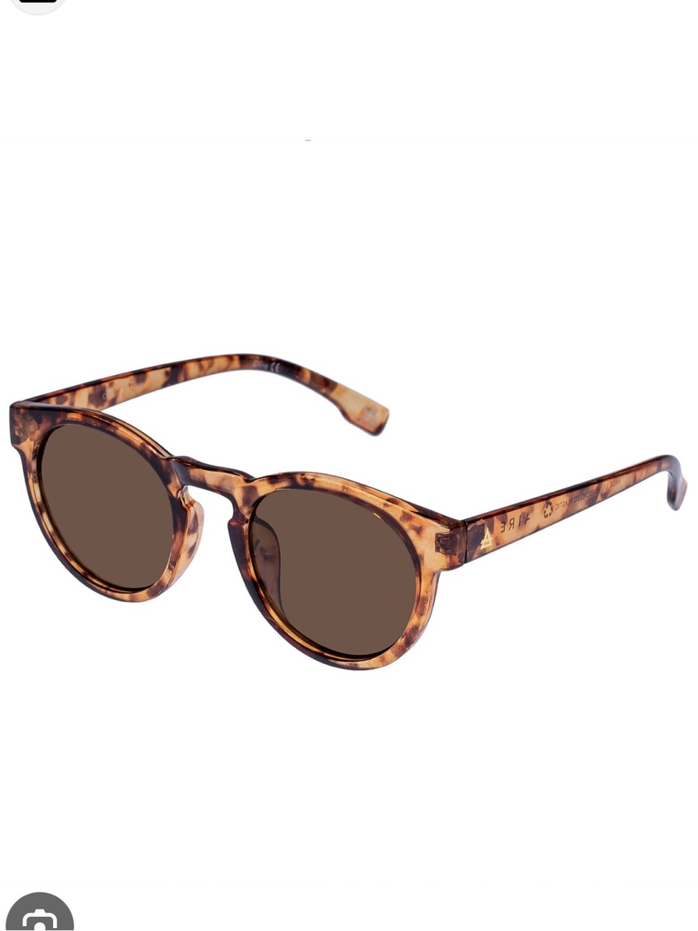 AIRE Cursa Tortoiseshell Round Sunglasses w/ green soft case - in Honey Tory